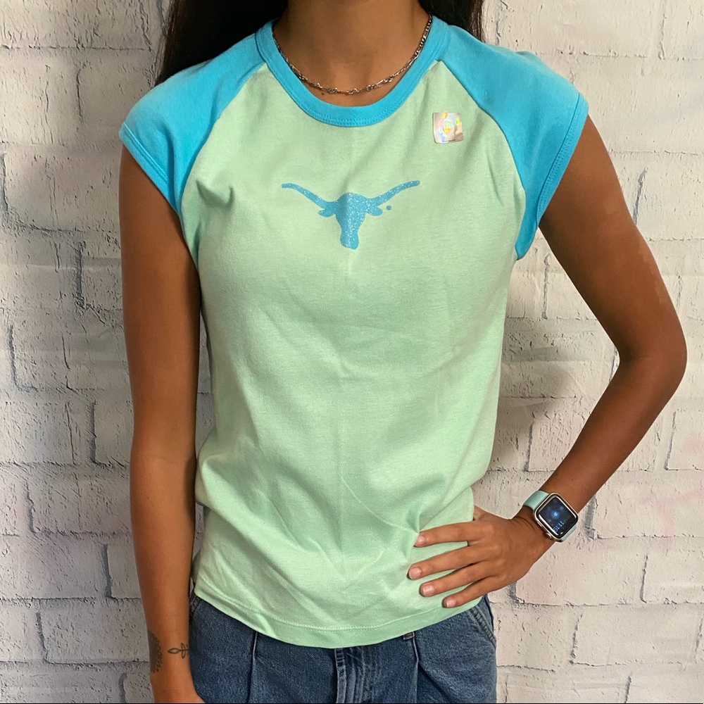 NWT Blue & Green Texas Tee